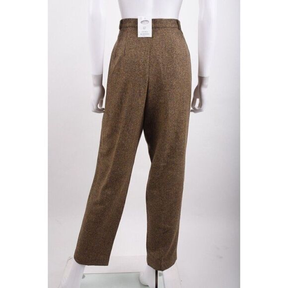 Vintage Talbots Womans Pant Suit Blazer 10-12 P Brown Herringbone Wool Blend NWT - Picture 5 of 14